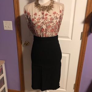 Black pencil skirt